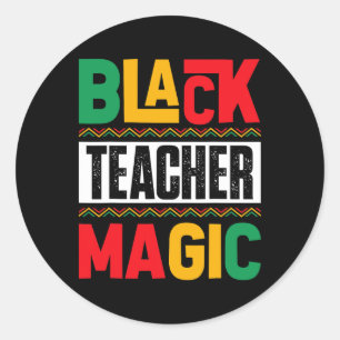 Black History Teacher Shirts Educators Afro Melani Runder Aufkleber