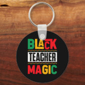Black History Teacher Shirts Educators Afro Melani Schlüsselanhänger (Vorderseite)