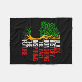 Black History Tree Black History is American Histo Fleecedecke (Vorderseite (Horizontal))