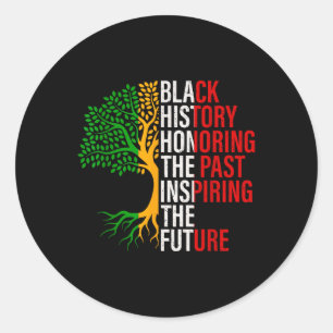 Black History Tree Black History is American Histo Runder Aufkleber