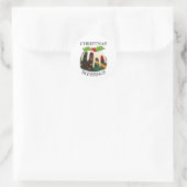 Black History USA Flag CHRISTMAS PUDDING Runder Aufkleber (Tasche)