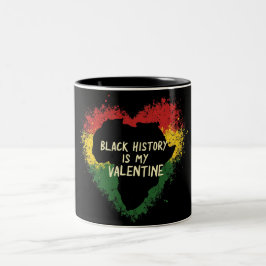 Black History Valentine Zweifarbige Tasse