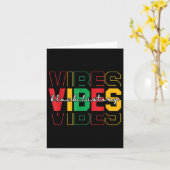 Black History Vibes Colorful African American Mont Karte (Gelbe Blume)