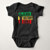 Black History Vibes Melanin Säugling Baby Boys Gir Baby Strampler (Vorderseite)