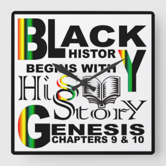 Black History Wall Clock Quadratische Wanduhr
