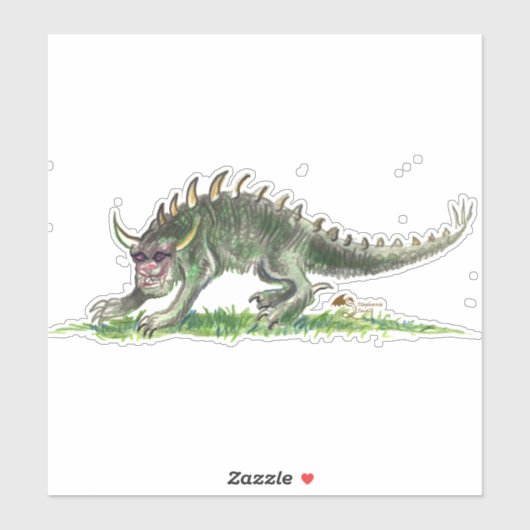 Black Hodag Monster Rheinlander Wisconsin Aufkleber (Blatt)