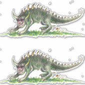 Black Hodag Monster Rheinlander Wisconsin Aufkleber (Vorderseite)