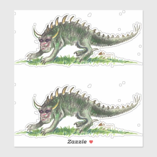 Black Hodag Monster Rheinlander Wisconsin Aufkleber (Blatt)