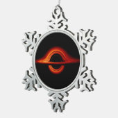 Black Hole Accretion Disk Schneeflocken Zinn-Ornament (Rechts)