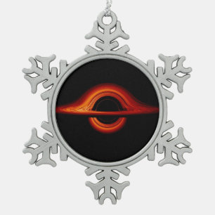 Black Hole Accretion Disk Schneeflocken Zinn-Ornament