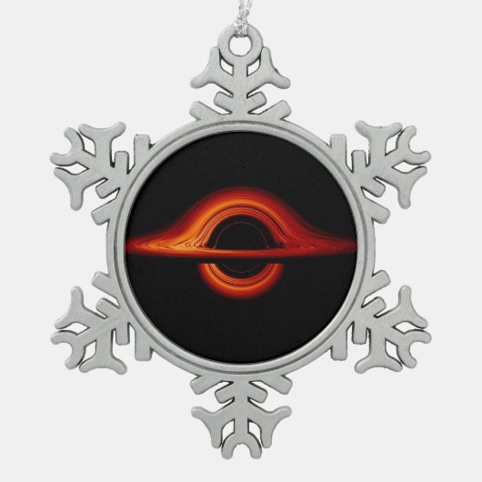 Black Hole Accretion Disk Schneeflocken Zinn-Ornament (Vorderseite)