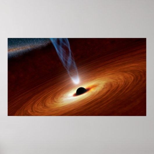 Black Hole Astronomie Weltraumkunst Poster (Vorne)