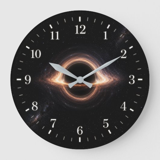 Black Hole Clock 2026 Version Große Wanduhr (Vorderseite)