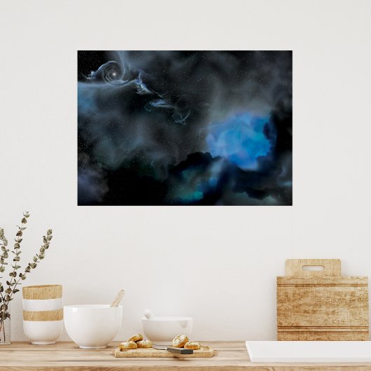 Black Hole & Companion Star Poster (Küche)