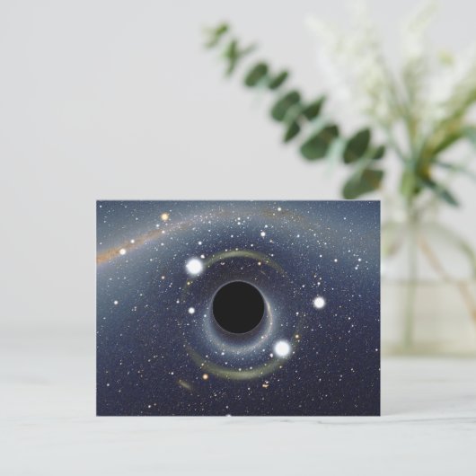 Black Hole Einstein Ring NASA Postkarte (Stehend Vorderseite)