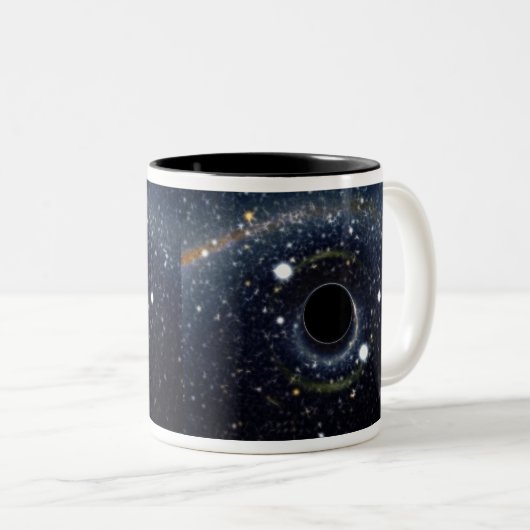 Black Hole Einstein Ring NASA Zweifarbige Tasse (VorderseiteRechts)