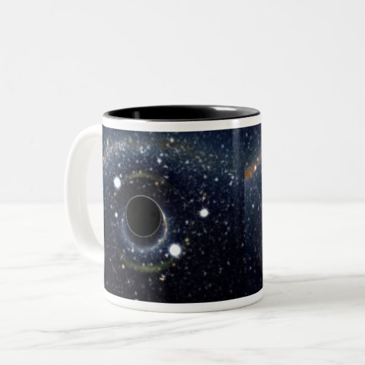 Black Hole Einstein Ring NASA Zweifarbige Tasse (Vorderseite Links)