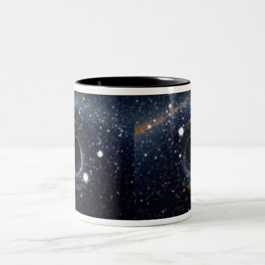 Black Hole Einstein Ring NASA Zweifarbige Tasse (Mittel)