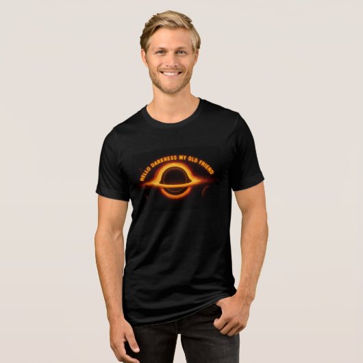 Black Hole Interstellar Conversation Tri-Blend Shirt (Vorderseite voll)