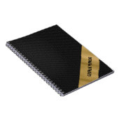 Black Hole Metal Gold Hintergrund Notizblock (Rechte Seite)