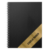 Black Hole Metal Gold Hintergrund Notizblock (Vorderseite)