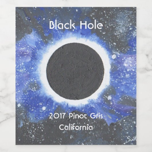 Black Hole Pinot Gris Weinetikett (Einzelnes Label)