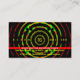 Black Hole Sun Business Card Telefonnummerkarte