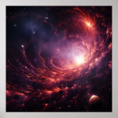 Black Hole Time Travel Fantasy Art Poster (Vorne)