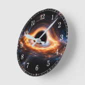 Black Hole Wall Clock — Space-Inspired Design Runde Wanduhr (Winkel)