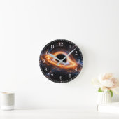 Black Hole Wall Clock — Space-Inspired Design Runde Wanduhr (Zuhause)