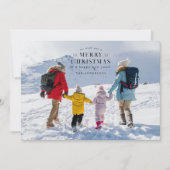 Black Holiday Kariert Foto Weihnachtskarte Feiertagskarte (Vorderseite)