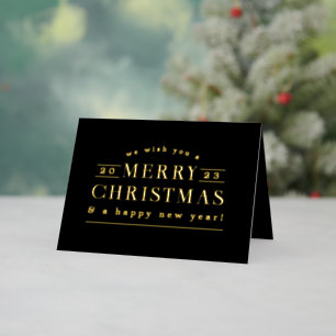 Black Holiday Kariertes Foto Fox Weihnachtskarte