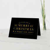 Black Holiday Kariertes Foto Fox Weihnachtskarte (Vorderseite)