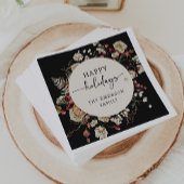 Black Holiday Napkins Serviette