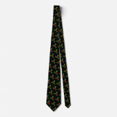 Black Holly Motif Krawatte (Vorderseite)