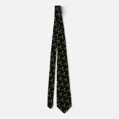 Black Holly Motif Krawatte (Rückseite)