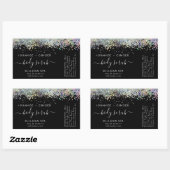Black Holographic Glitzer Body Scrub Label Rechteckiger Aufkleber (Blatt)