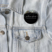 Black Holographic Glitzer Business Button (Beispiel)