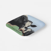 Black Holstein Cow & Niedlich Calf Pappteller (Gewinkelt)