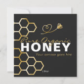 Black Honey Bees Honeycomb Product Care Insert  (Vorderseite)