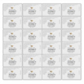 Black Honeycomb Transparentes Honey Bee Label 8x5c (Vorderseite)