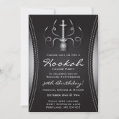Black Hookah-Party Einladung (Vorderseite)