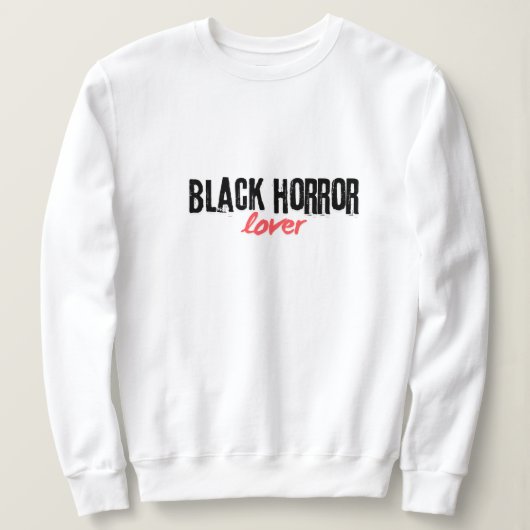 Black Horror Lover Book Lovers Sweatshirt (Design vorne)
