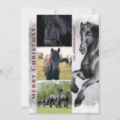 Black Horse 3 FOTO Snowy Frohe Weihnachten (Vorderseite)