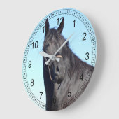 Black Horse And The Blue Sky Große Wanduhr (Winkel)