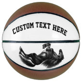 Black Horse Basketball mit benutzerdefiniertem Tex (Vorderseite)