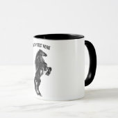 Black Horse Coffee Tasse mit benutzerdefiniertem T (VorderseiteRechts)