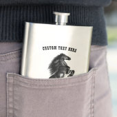 Black Horse Flask Geschenk mit benutzerdefiniertem Flachmann (Beispiel)