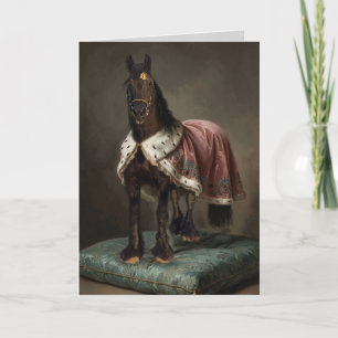 Black Horse Friesian - Grußkarte Karte