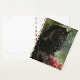 Black Horse Friesian Horse - Kalender, Planer
